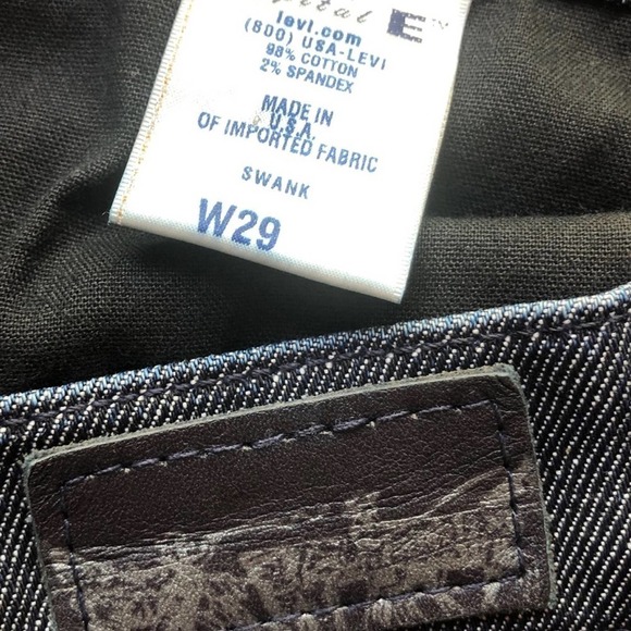 Levi’s Jeans Capital E SWANK Blue Black Size 29 Low Slim Boot Tall Y2K - Picture 8 of 12